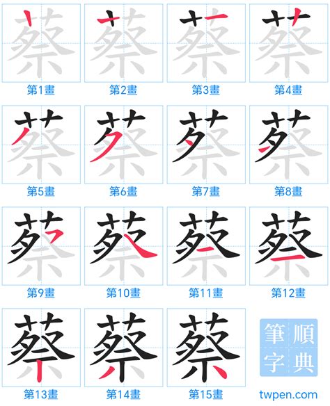 蔡 筆畫數|漢字: 蔡 (多音字)